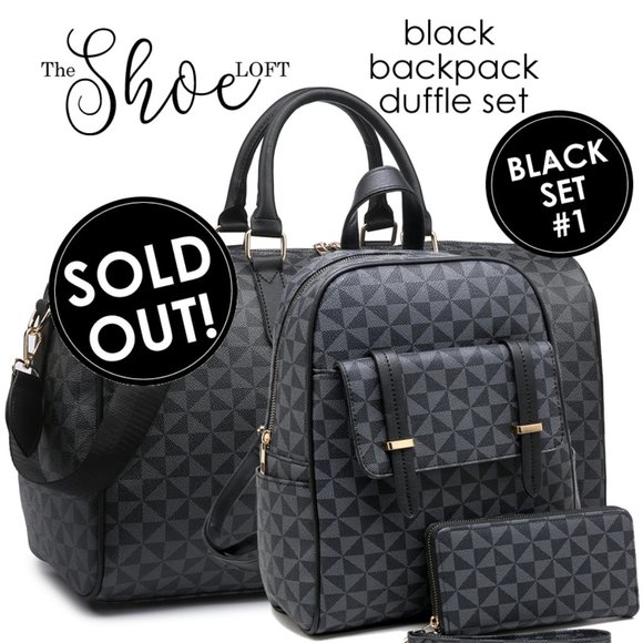 Duffle Bag Tote or Backpack Travel Set with Wallet - Picture 3 of 14